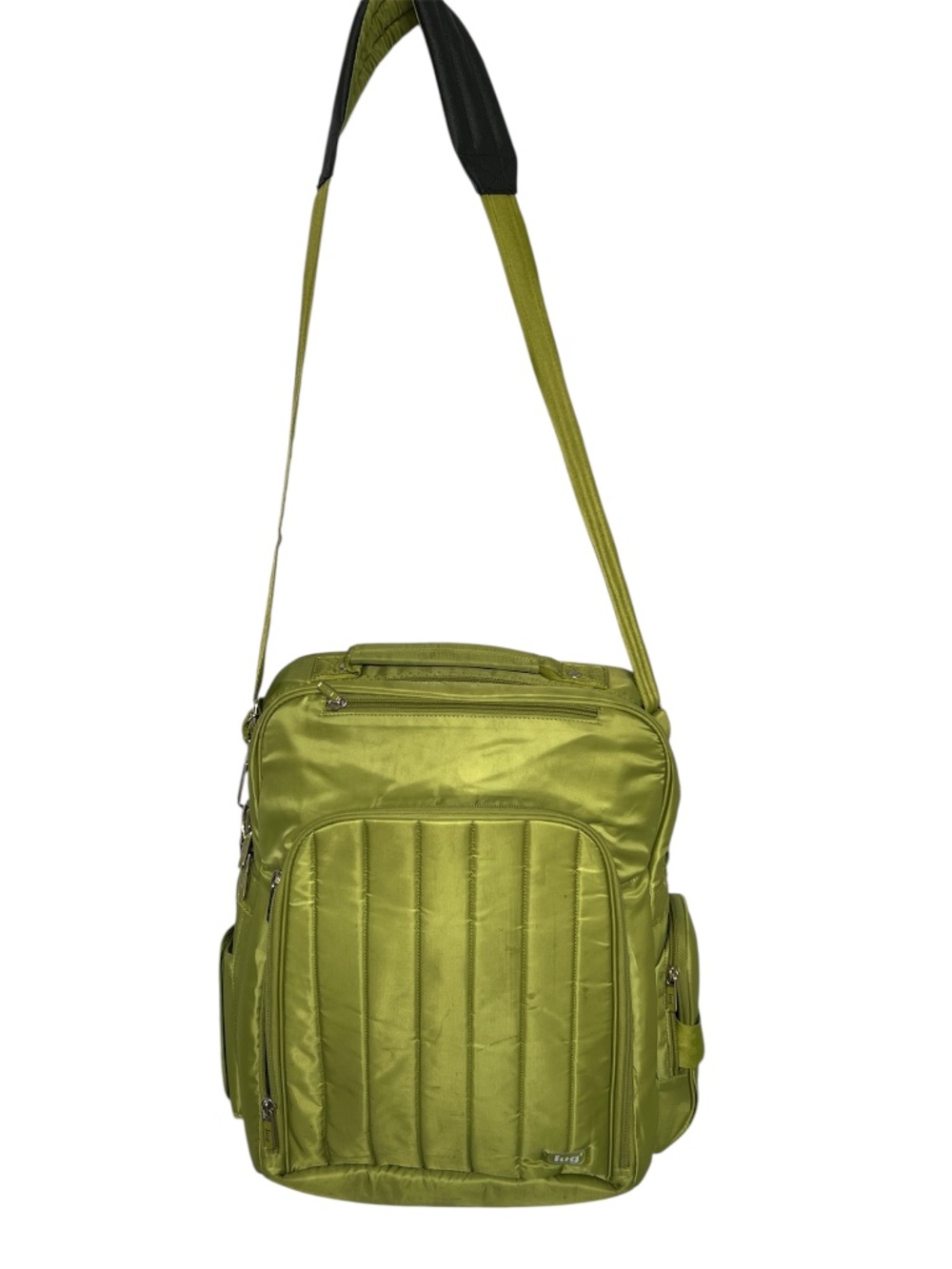 LUG Bag Crossbody Backpack Sling Tote Top Handle Green Quilted Front Pocket